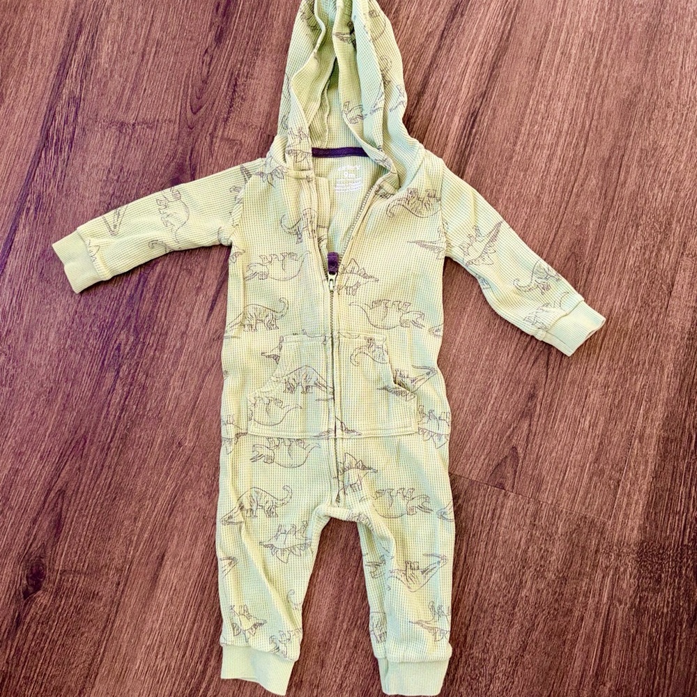 Carter's Light Green Dinosaur Print Footie
